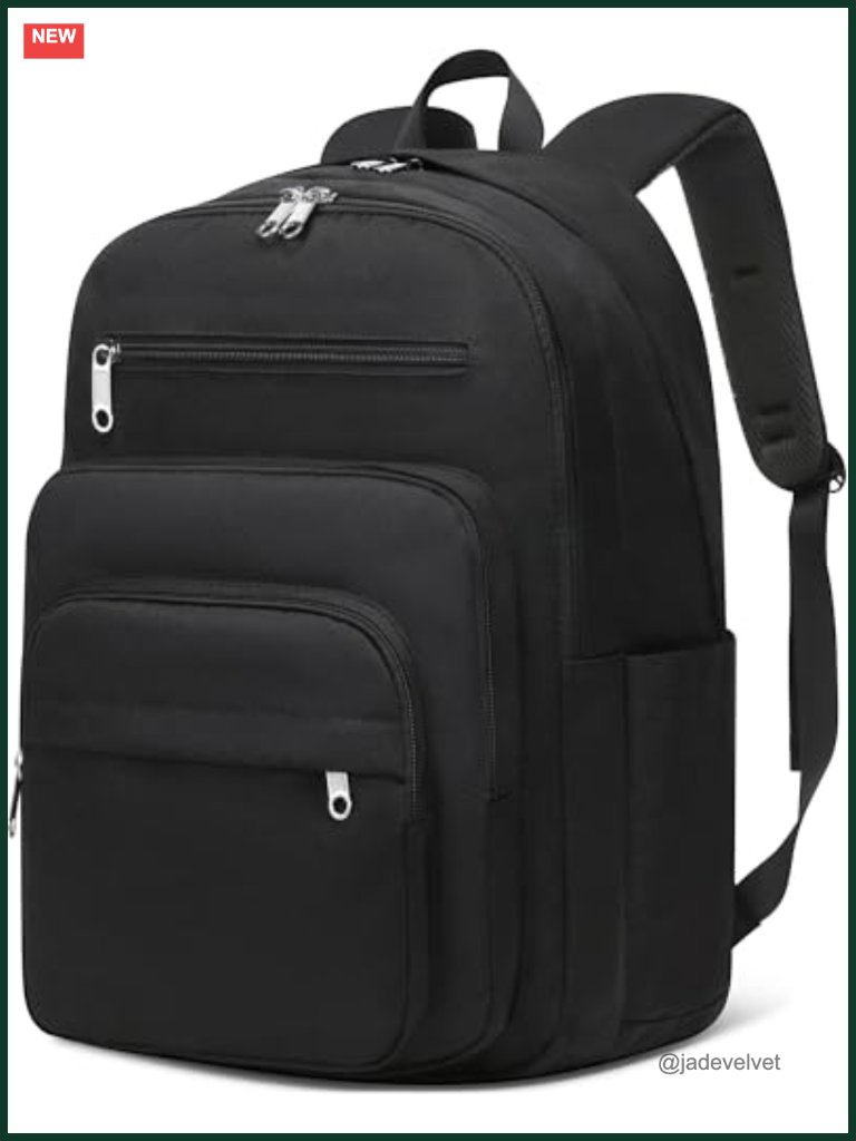 Large College Bookbag With Laptop Compartment, Multi-Compartment Backpack For